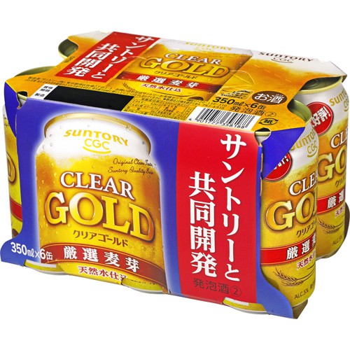 ＣＧＣサントリー クリアゴールド３５０ml×６缶