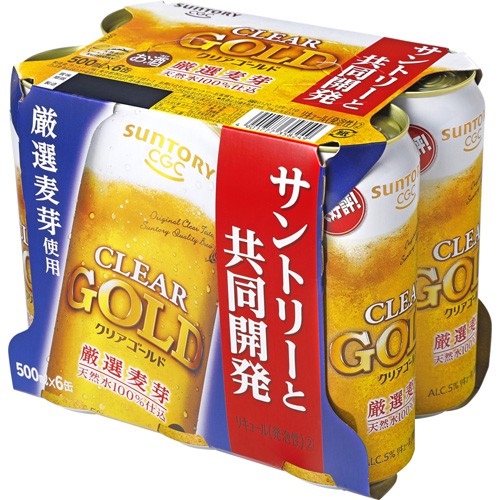 ＣＧＣサントリー クリアゴールド
５００ml×６缶