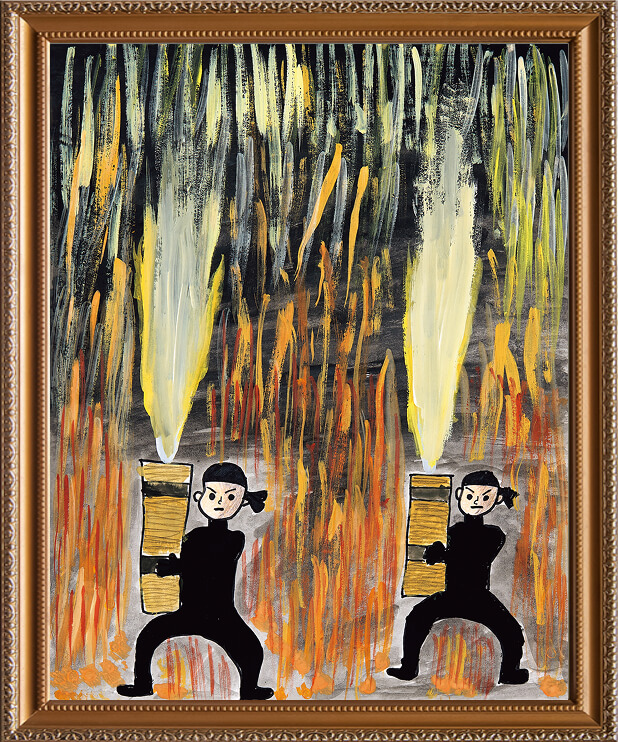 「初めて見た手筒花火」